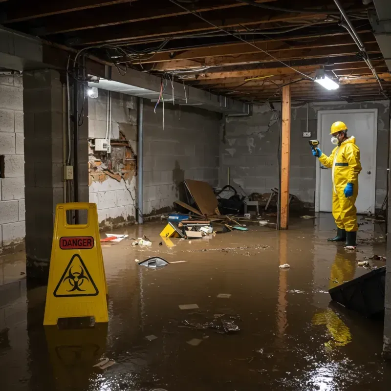 Flooded Basement Electrical Hazard in Kasson, MN Property