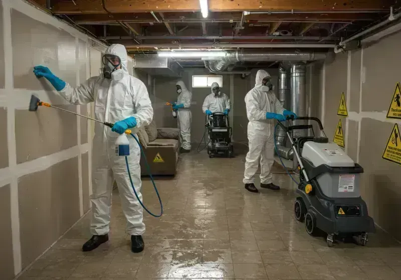 Basement Moisture Removal and Structural Drying process in Kasson, MN